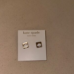 Kate Spade Gold Square Heart Earrings